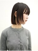 #人形町ボブ/日本橋ボブ /暗髪ボブ /黒髪ボブ /透明感カラー