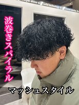 ルースト 心斎橋店(ROOST) MEN’S HAIR/サーフカール/刈り上げセンターパート/心斎橋