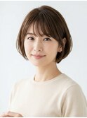 白髪ぼかし丸みショート