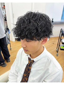 become men's hair 名駅EAST【10月3日 NEW OPEN(予定)】 ツイストスパイラルパーマ×刈り上げメンズマッシュ、名古屋、栄