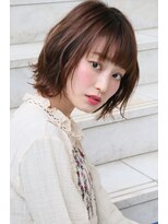 ピエタス ヘアーアンドスパ(PIETAS Hair&Spa)&nbsp;外ハネ切りっぱなしボブ　無造作カール
