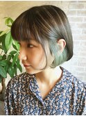 【カラフル可愛い・インナーカラー!!】 パステルエメラルド♪