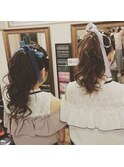 ★hair&makeR★ふたごヘアー編み込みポニー