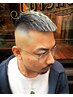 【個室】メンズカット+ダブルカラー(ワンブリーチ+ヘアカラー)+炭酸泉￥19800