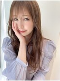 小顔薄めバング・大人可愛い無造作ウエーブ♪