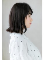 モッズヘア 上尾西口店(mod's hair)&nbsp;大人かわいいシースルーバング黒髪韓国風ボブY上尾20代30代40代