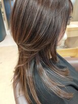 ヘアサロンアンドヘアメイクディー(hair salon hair make D)&nbsp;仙台D　ロングレイヤー×ウルフカット×プレミアムケアカラー