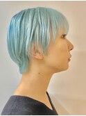 アイスブルーカラーペールカラーブリーチオンカラーダブルカラー