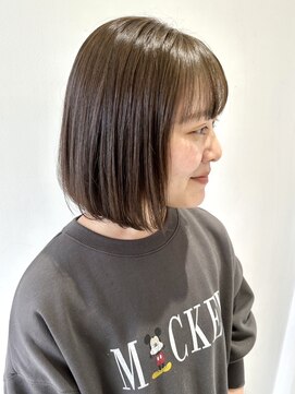 フォーク FOLK 【FOLK】赤みなし透明感グレージュ☆似合わせ内巻きボブ♪