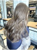 上品で色気あるモテ髪 ミルクティーグレージュ 透明感 韓国ヘア