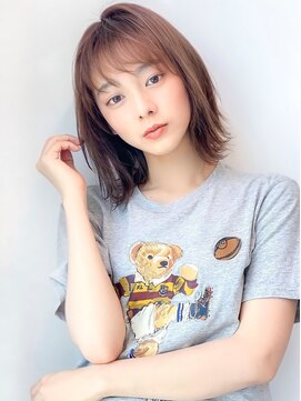 アグ ヘアー リガーレ 盛岡本宮2号店(Agu hair ligare) 《Agu hair》軽やか♪涼し気レイヤーミディ