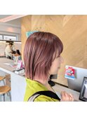 【EIGHT 豊崎】お客様スタイル…ワンブリーチ×ピンクベージュ…