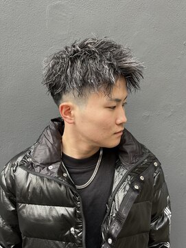 メンズグルーミングナンバーナイン(MEN'S GROOMING NUMBER NINE) ホワイトメッシュ/ツイストスパイラル/フェードカット