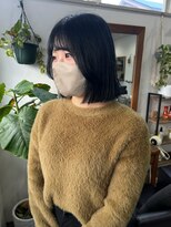 ヘアメイク エイト キリシマ(hair make No.8 kirishima)&nbsp;フェイクブラック+レイヤーボブ