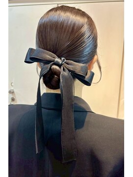 スタイル 横浜(STYLE) 結婚式お呼ばれタイトシニヨン／ヘアセット/カチモリ/アレンジ