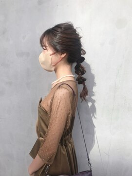 ヘア バー(HAIR BAR) お呼ばれヘア/編みおろしスタイル/編み込みアレンジ