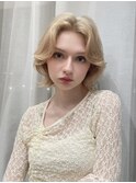 韓国ブロンドくびれヘア