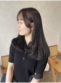 ブラウングレージュ/ナチュラルレイヤー/顔まわりカット