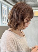 柔らか透明感カラー/ブリーチなし/オリーブブラウン/大阪梅田