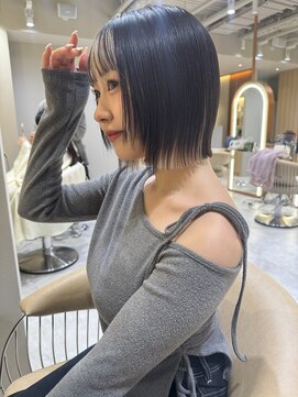 サンド 名古屋(sand) アプリコットオレンジくびれヘアハイライトカラー名古屋ショート