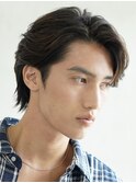 名古屋栄メンズカットニュアンスセンターパートフェザーショート