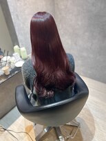 ノア(noa)&nbsp;ブリーチしないwケアカラーでガーネットカラー♪