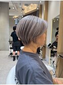 青山白髪ぼかしハンサムショートカットアッシュブラウン30代40代