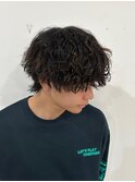 メンズ刈り上げなしマッシュスタイルにシャドウパーマ！