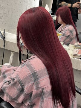 ローレン(Lolen.) 【チェリーレッド/全頭ブリーチ】しまゆー