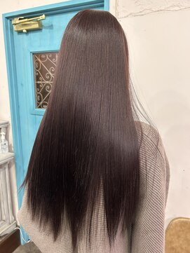 髪質改善×ピンクブラウン