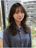 透明感カラー グレージュ レイヤーカット くびれ巻き TOMOKI