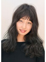 ナンバースリー 溝の口店(Number Three)&nbsp;シースルーバング透明感ゆるふわミディ【N°３溝の口】