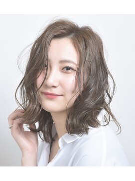 ヘアメイク エアー(Hair Make Air) セミウェット×外ハネロブ×ブルージュ