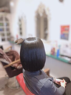 インショウ 中山駅本店(iNSYO) 【髪質改善縮毛矯正】ショートボブ【ビフォーアフター】