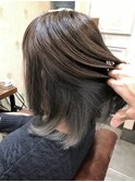 スモーキーアッシュ×グレージュ♯ハイライト♯インナーブリーチ