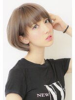 大人可愛いひし形ショートボブヘア×透明感カラー☆中村 清彦