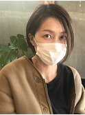 ハイライトショートボブ。