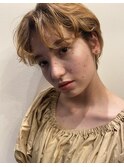 くるくる前髪×耳だしショート/春パーマ×ハンサムショート