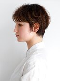 似合わせカット大人かわいい前髪ふんわりショート[銀座/銀座駅]