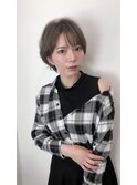 ショート/シアベージュ/ニュアンスカール