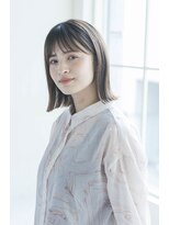 ガーデン タチカワ(garden tachikawa)&nbsp;大人可愛い切っぱなしくびれボブ外ハネパラパラ前髪スタイル