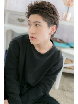 ミック ヘアアンドメイク アップ 駒込店(miq Hair&Make up) 男前!ワイルドアップバングxツーブロック刈り上げb1