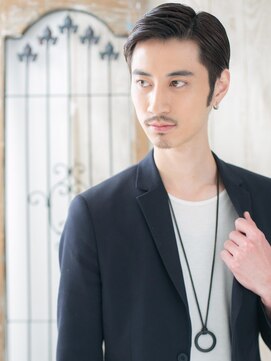 トニーアンドガイ メン 与野駅前店(TONI&GUY MEN) ジェントルなサイドバング暗髪七三分けバーバーカットe与野