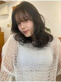 ミディアム/ナチュラル/グレー/オリーブ/表参道/原宿/外国人風