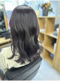 暗髪ラベンダーグレー