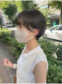 ショートカット丸みショート耳掛けひし形小顔 10代20代30代
