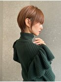 大人ショートボブショートカットココアアッシュくびれミディ