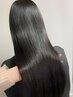 カット+ポイント縮毛矯正+トリートメント￥11,000