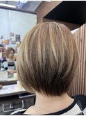 ハイトーンハイライトスタイル ショートカット 藤枝美容室