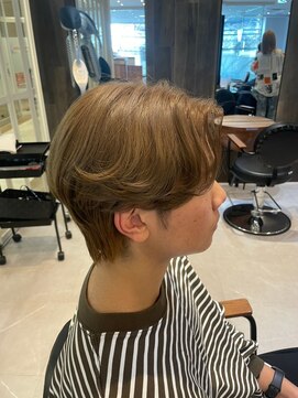 ダブル(W) 無造作ナチュラルセンターパート/ライトブラウン